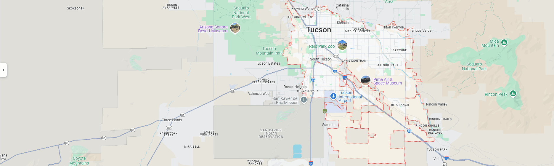 Service area map